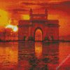 Sunset At Mumbai Gateway Of India diamond painting