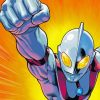 Superhero Ultraman diamond painting