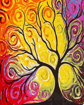 Swirling Tree diamond painting