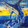 Swordfish Fighting diamond painting