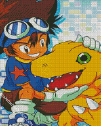 Tai Kamiya And Agumon diamond painting