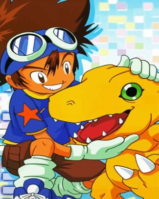 Tai Kamiya And Agumon diamond painting