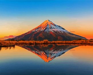 Taranaki Mountain diamond painting