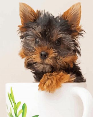 Teacup Yorkie diamond painting