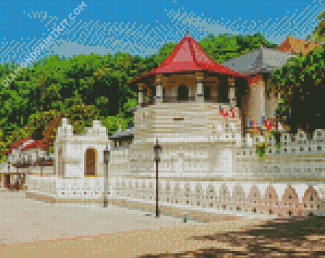 Temple Of The Sacred Tooth Relic Sri Lanka diamond painting