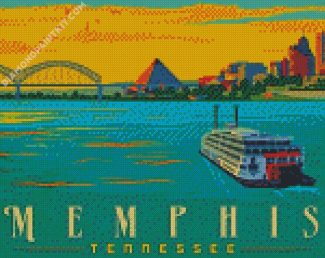 Tennessee Memphis Poster diamond painting