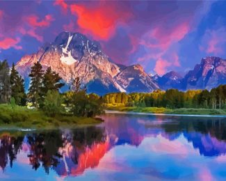 Teton Country Wyoming diamond painting