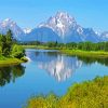 Teton Range Snake River Wyoming Grand National diamond painting