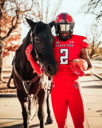 Texas Tech Keke Coutee diamond painting