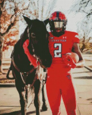 Texas Tech Keke Coutee diamond painting