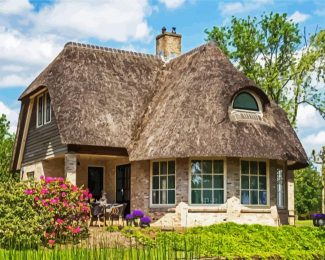 Thatched Cottage diamond painting