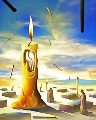 The Candle by salvador dali diamond painting