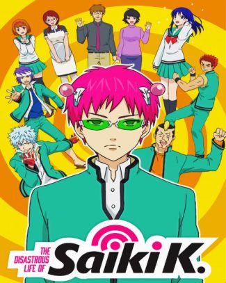 The Disastrous Life Of Saiki Anime Poster diamond painting