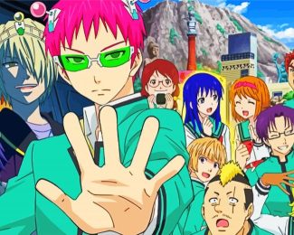 The Disastrous Life Of Saiki Characters diamond painting