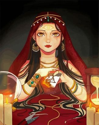 The Fortune Tarot Reader diamond painting