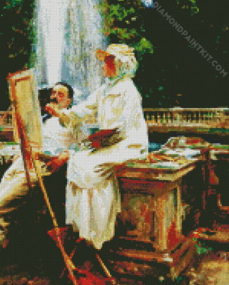 The Fountain Villa Torlonia Frascati Italy By Sargent diamond painting