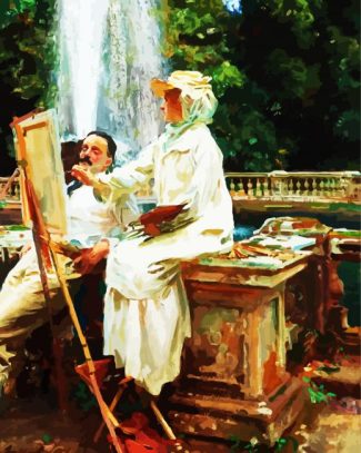 The Fountain Villa Torlonia Frascati Italy By Sargent diamond painting