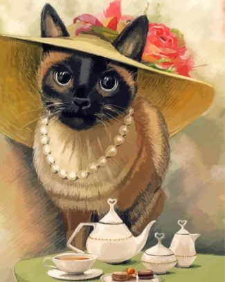 The Lady Cat diamond painting