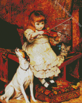 The Little Violinist diamond painting