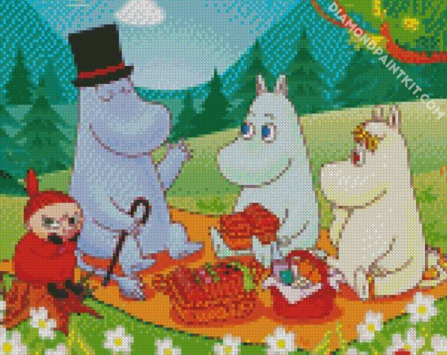 The Moomins Picnic diamond painting