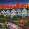 The Painted Ladies San Francisco California diamond painting