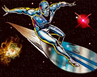 The Silver Surfer diamond painting