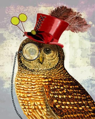 The Steampunk owl diamond painting