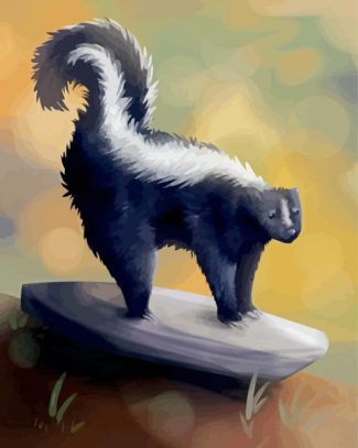 The Striped skunk Animal diamond painting