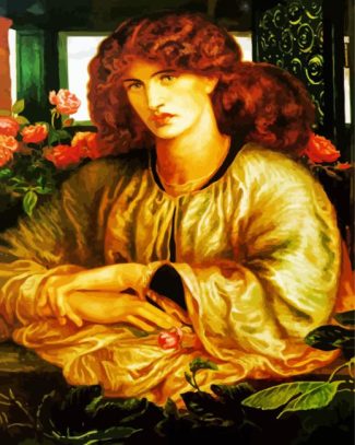 The Women Window By Rossetti diamond painting