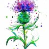 Thistle Plant Art diamond painting