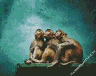 Three Monkeys diamond painting