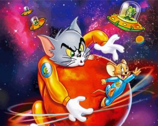 Tom And Jerry In Space diamond painting