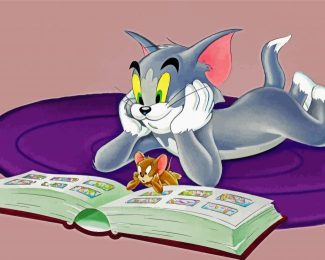 Tom And Jerry Reading diamond painting