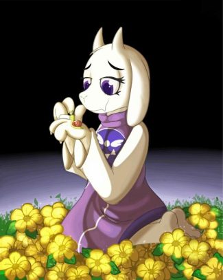 Toriel And Flowers diamond painting