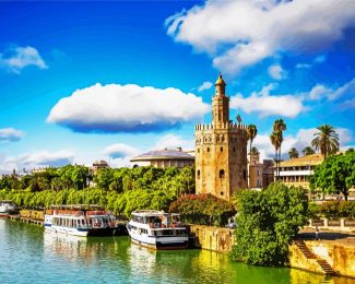 Torre Del Oro Spain Europe diamond painting