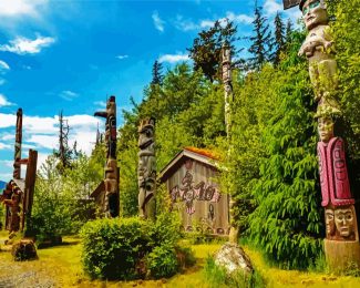 Totem Bight State Historical Park Alaska diamond painting