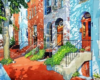 Townhouses diamond painting