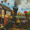 Train Station diamond painting