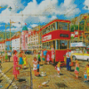 Tram Station diamond painting