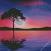 Tree Reflection In Water diamond painting