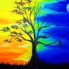 Tree Night And Day Art diamond painting