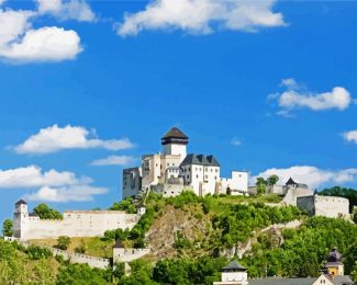 Trencin Castle Slovakia diamond painting