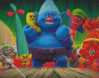 Trolls Animation Characters diamond painting