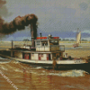 Tugboat Ship diamond painting