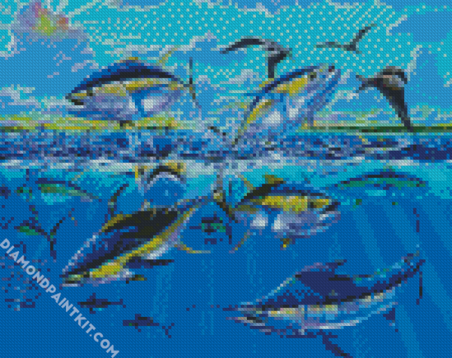 Tuna Fish In Sea diamond painting