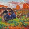 Turkeys In Arizona diamond painting