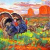 Turkeys In Arizona diamond painting