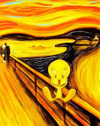 Tweety Bird The Scream diamond painting