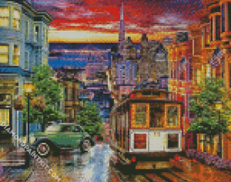 US City Tram diamond painting