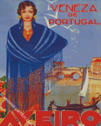 Venice Of Portugal Aveiro Poster diamond painting